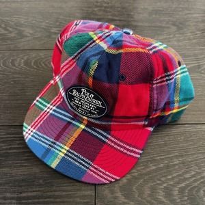 Polo Ralph Lauren New York NY Trade Market Multicolor Plaid Flannel Hat OS